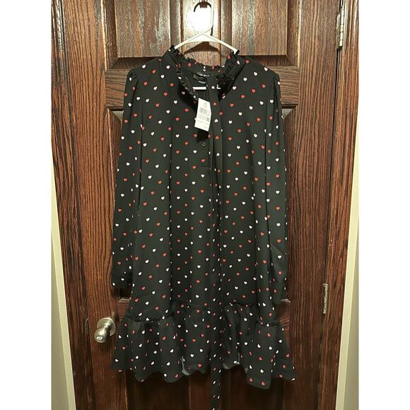 NWT Kate Spade Darling Hearts Ruffle Shift Dress Women’s Size S - Picture 4 of 5